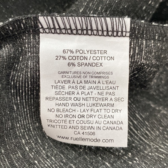 🇨🇦 Ruelle Patchwork Dress Sleeveless Black And White Made In Canada - Picture 17 of 17